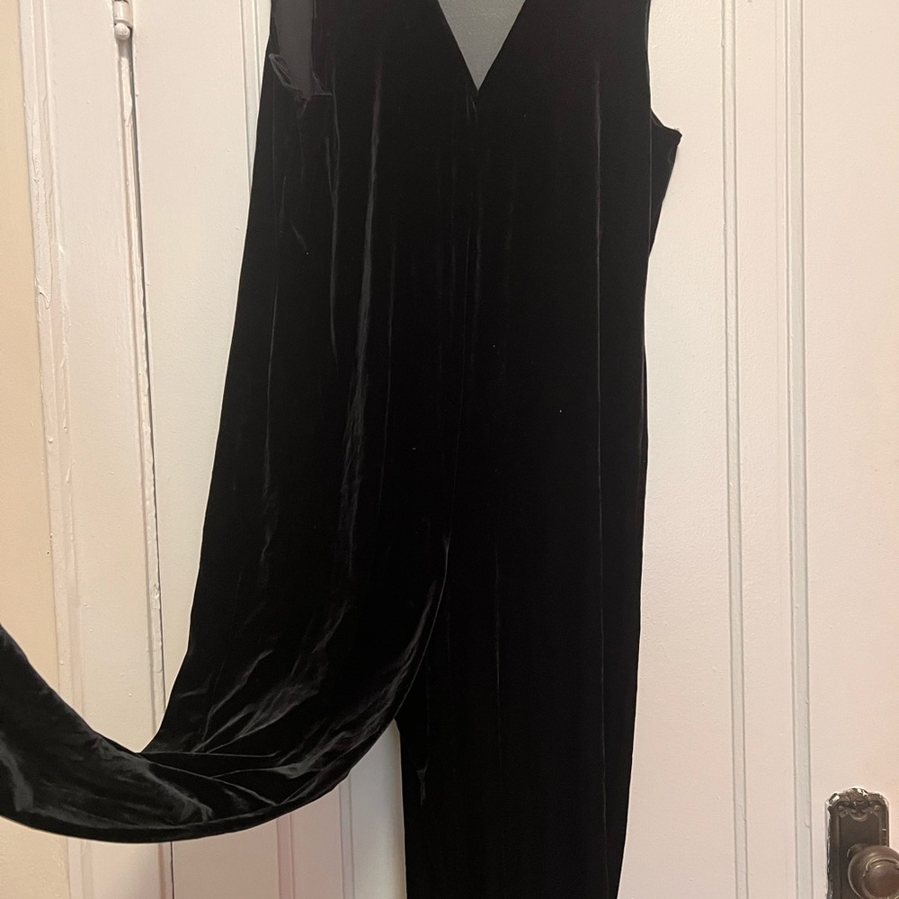 Vintage Black Velvet Jumpsuit